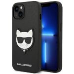 Karl Lagerfeld KLHCP14MSAPCHK iPhone 14 Plus / 15 Plus 6,7" hardcase black Saffiano Choupette