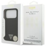 Case Guess Silicone Triangle Logo MagSafe for iPhone 17 Pro Max black - imagine 8