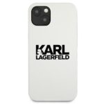 Karl Lagerfeld KLHCP13MSLKLWH iPhone 13 / 14 / 15 6,1" Silicone Stack Logo white - imagine 3