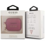 Guess GUACAPSILGLFU AirPods Pro cover fuschia Silicone Glitter - imagine 3