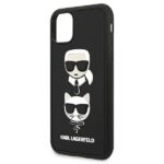 Karl Lagerfeld KLHCN61IK3DKC iPhone 11 6,1" / Xr black hardcase 3D Rubber Karl`s&Choupette - imagine 3