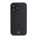 Mercedes MEHMP16S23RCMK iPhone 16 6.1" czarny/black hardcase Plain Smooth Leather MagSafe - imagine 3