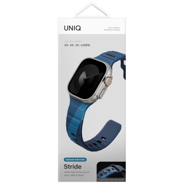 Strap UNIQ Stride De Rubber for Apple Watch 49/46/45/44mm storm - imagine 4
