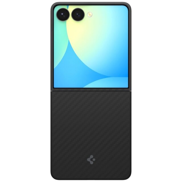 Case Spigen AirSkin Aramid for Samsung Galaxy Z Flip7 black - imagine 3