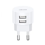 USAMS Wall Charger 2xUSB T20 2.1A Round (only head) white Fast Charging CC80TC01 (US-CC080)