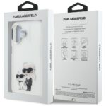Case Karl Lagerfeld IML Aquarelle Karl   & Choupette & Logo for iPhone 16 white - imagine 8