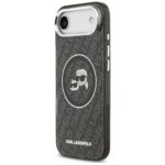 Case Karl Lagerfeld IML Glitter Karl &   Choupette Heads Logo MagSafe for iPhone Air black - imagine 2