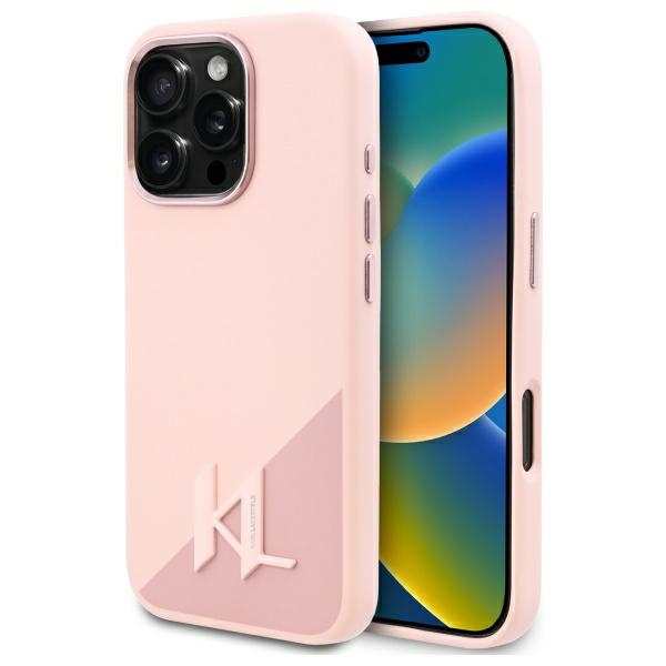 cps-40c03c738007393168b335a352e2fcda-2025-12-06-19-22-18 Karl Lagerfeld KLHMP16XSCMKMPCP iPhone 16 Pro Max 6.9" pink hardcase Silicone Shadow Metal Ini - imagine 1