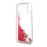 Guess GUHCPXGLUFLRA iPhone X Raspberry hard case Glitter Liquid - imagine 7