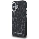 Case Karl Lagerfeld IML Leopard Pattern  MagSafe for iPhone 16 black - imagine 2