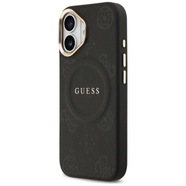 Case Guess Peony Hot Stamp MagSafe for iPhone 17 black - imagine 2