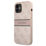 Guess GUHCP12S4GDPI iPhone 12 mini 5,4" pink hardcase 4G Stripe - imagine 2