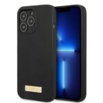 Guess GUHMP13XSPLK iPhone 13 Pro Max 6,7" black hard case Silicone Logo Plate MagSafe