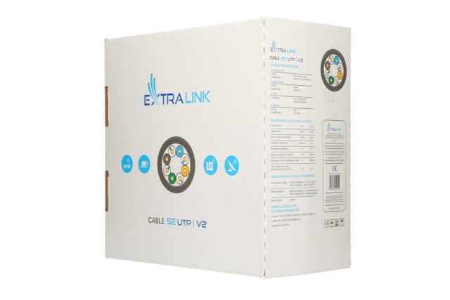 Extralink CAT5E UTP (U/UTP) V2 Indoor | Twisted pair | 305M - imagine 3