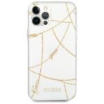 Guess GUHCP12LPCUCHWH iPhone 12 Pro Max 6,7"  white hardcase Gold Chain Collection - imagine 3