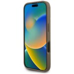 Case Guess Grained Hot Stamp Peony Triangle Logo MagSafe for iPhone 16 brown - imagine 5