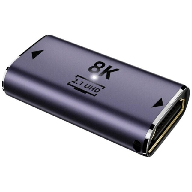 HDMI adapter set 4smarts 8K 4 pcs – upward, downward, side, cable coupling connector, grey - imagine 5