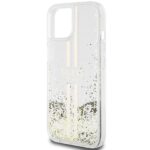 Guess GUHCP15SLFCSEGT iPhone 15 / 14 /13 6.1" transparent hardcase Liquid Glitter Gold Stripes - imagine 6