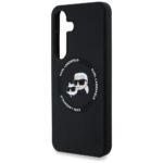 Case Karl Lagerfeld Silicone Double Heads And Circle MagSafe for Samsung Galaxy S25+ black - imagine 6