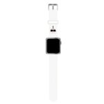 Karl Lagerfeld Pasek KLAWMSLKW AppleWatch 38/40/41mm white strap Silicone Karl Heads