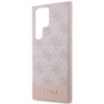 Guess GUHCS23LG4GLPI S23 Ultra S918 pink hard case 4G Stripe Collection - imagine 6