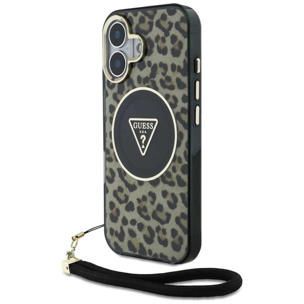 cps-4127b87b29eeeecf3020d949a1887c38-2025-12-06-06-25-24 Case Guess HC IML Leopard Triangle Cord Strap for iPhone 16 MagSafe brown - imagine 1