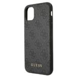 Guess GUHCN61G4GFGR iPhone 11 6,1" grey hard case 4G Metal Gold Logo - imagine 6