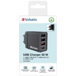 Verbatim 30W Wall Charger 3xUSB-A/USB-C PD 3.0 CHR-30EU2 black 49700 - imagine 4