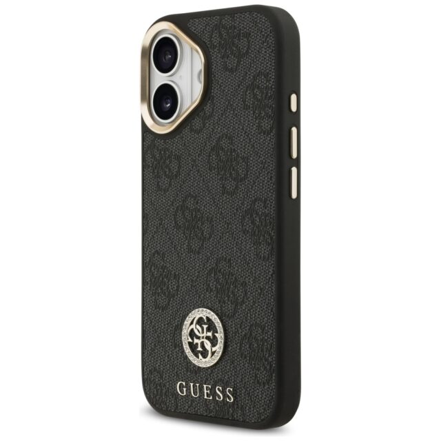 Case Guess 4G Strass Logo MagSafe for iPhone 17 black - imagine 2
