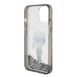Karl Lagerfeld KLHCP15SLKKNSK iPhone 15/ 14 / 13 6.1" transparent hardcase Liquid Glitter Ikonik - imagine 7