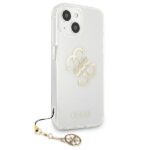 Guess GUHCP13MKS4GGO iPhone 13 / 14 / 15 6,1" Transparent hardcase 4G Gold Charms Collection - imagine 4