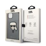 Karl Lagerfeld KLHCP14MSAPKHG iPhone 14 Plus / 15 Plus 6,7" silver hardcase Saffiano Karl`s H - imagine 8