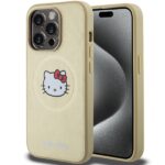 Hello Kitty HKHMP14LPGHCKD iPhone 14 Pro 6.1" gold hardcase Leather Kitty Head MagSafe