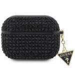 Guess GUAPHDGTPK AirPods Pro cover black Rhinestone Triangle Charm