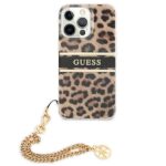 Guess GUHCP13LKBSLEO iPhone 13 Pro / 13 6,1" Leopard hardcase Gold Chain - imagine 3