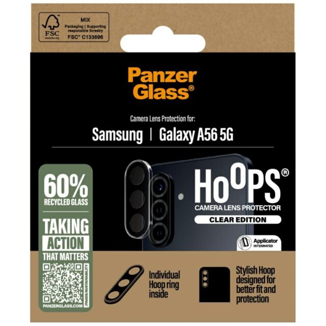 Tempered Glass for Lens PanzerGlass Hoops Lens Protector for Samsung Galaxy A56 5G transparent - imagine 4