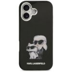Karl Lagerfeld IML Aquarelle Karl & Choupette & Logo MagSafe Case for iPhone 17 Black - imagine 3
