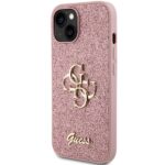 Guess GUHCP15MHG4SGP iPhone 15 Plus / 14 Plus 6.7" pink hardcase Glitter Script Big 4G - imagine 2