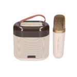 Extralink Kids Karaoke Set LED Speaker 1x Mic White, Bluetooth Speaker, 1 Microphone, AUX, Memory Card Slot, RGB Lighting
