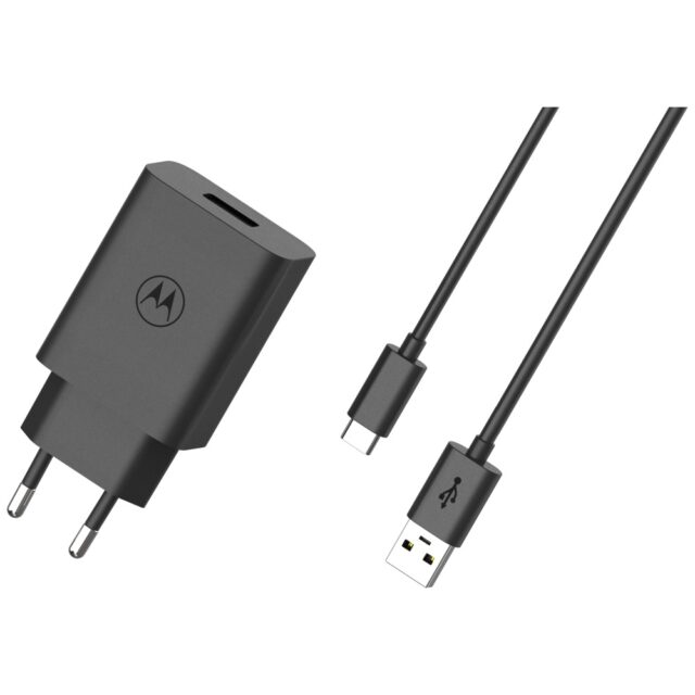 Charger wall Motorola TurboPower 33W USB-A with cable USB-A to USB-C 1m black - imagine 2