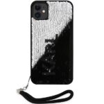 Karl Lagerfeld KLHCN61PSQRKS iPhone 11 /Xr 6,1" silver hardcase Sequins Cord - imagine 3