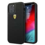 Ferrari FESPEHCP12MBK iPhone 12/12 Pro 6,1" black hardcase On Track Perforated