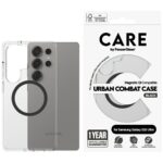 CARE by PanzerGlass Flagship Urban Combat Black QI Case for Samsung Galaxy S25 Ultra Transparent