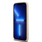 DKNY DKHCP15LPRTHSLP iPhone 15 Pro 6.1 inch pink hardcase Leather Mono Stripe & Metal Logo - imagine 5