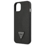 Guess GUHCP13MPSATLK iPhone 13 / 14 / 15 6,1" black hardcase SaffianoTriangle Logo - imagine 6
