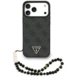 Case Guess 4G Strap Triangle Logo        MagSafe for iPhone 17 Pro Max black
