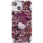 Hello Kitty HKHCP15SHDGPTP iPhone 15 /14 / 13 6.1" pink hardcase IML Tags Graffiti - imagine 3