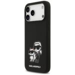 Case Karl Lagerfeld Silicone K&C Sketch  & Logo MagSafe for iPhone 17 Pro Max black - imagine 2