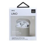 UNIQ Lino Case AirPods 1/2 gen.Silicone beige ivory - imagine 10