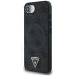 Case Guess 4G Ring Triangle Logo MagSafe for iPhone 16e black - imagine 2
